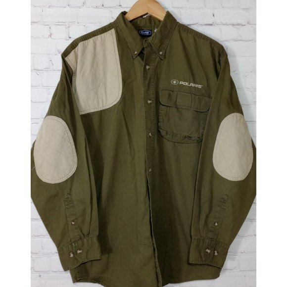 Pure Polaris Green Long Sleeve Shooting Button Up Shirt Men's Size Large - Picture 5 of 6